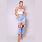 Sexy Spaghetti Strap Ruched Front Scarf Front Top - VacationGrabs