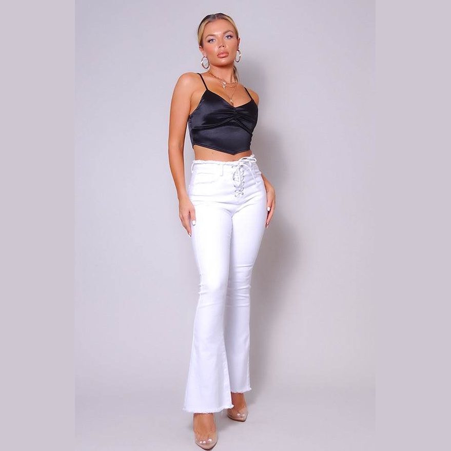 Sexy Spaghetti Strap Ruched Front Scarf Front Top - VacationGrabs