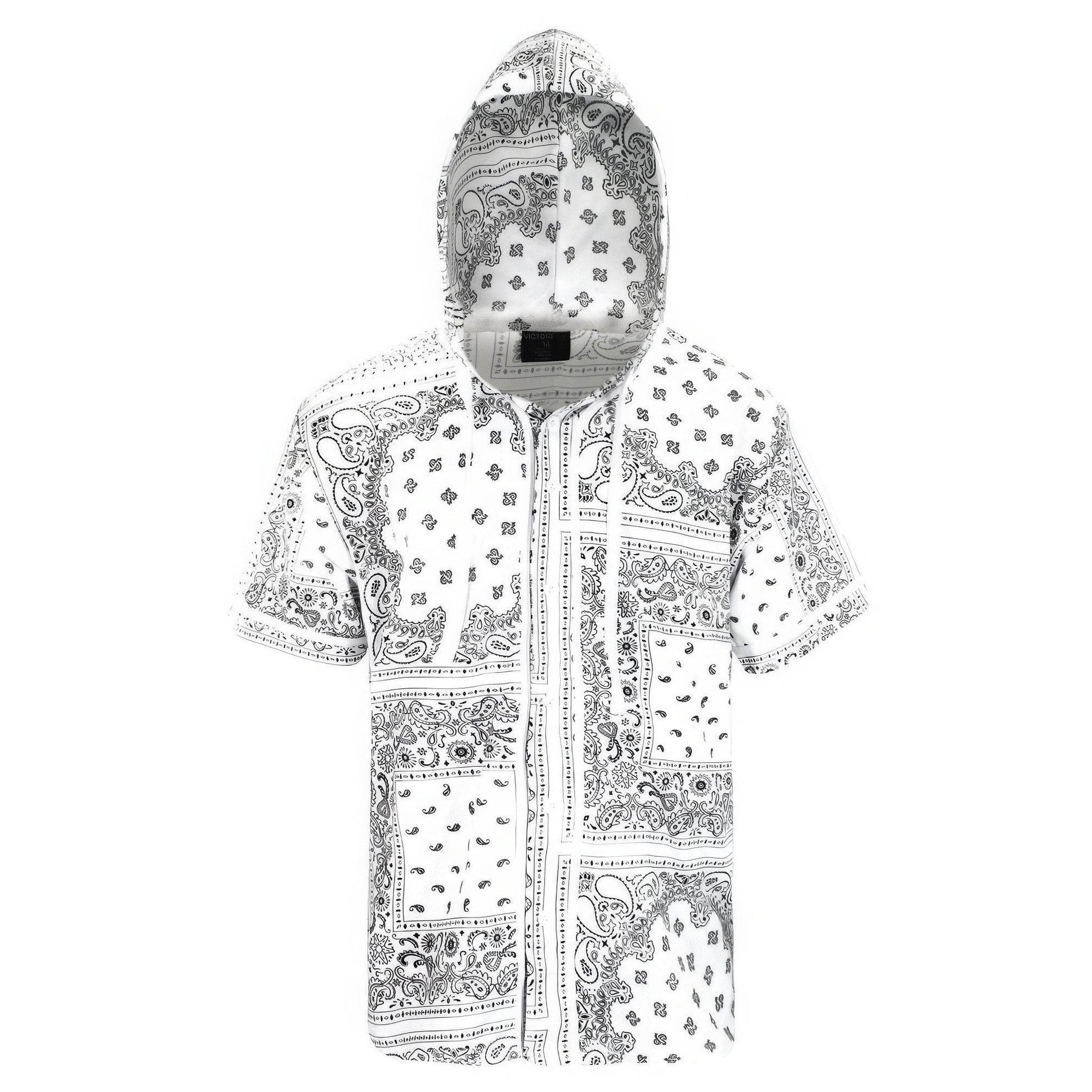Hooded Bandana Baseball Jersey Shirts - VacationGrabs