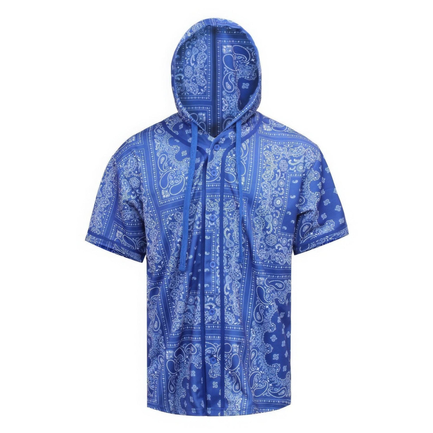 Hooded Bandana Baseball Jersey Shirts - VacationGrabs