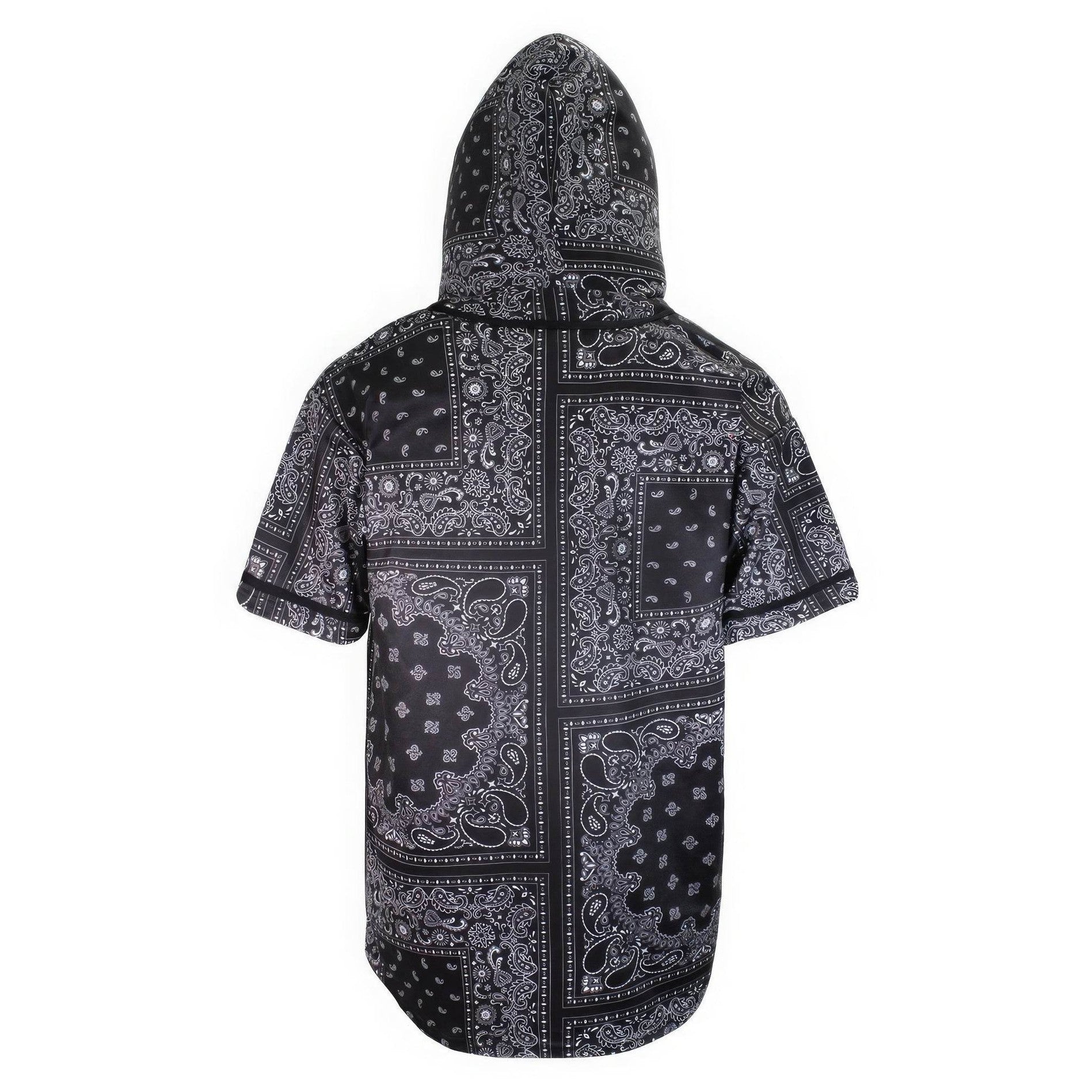 Hooded Bandana Baseball Jersey Shirts - VacationGrabs