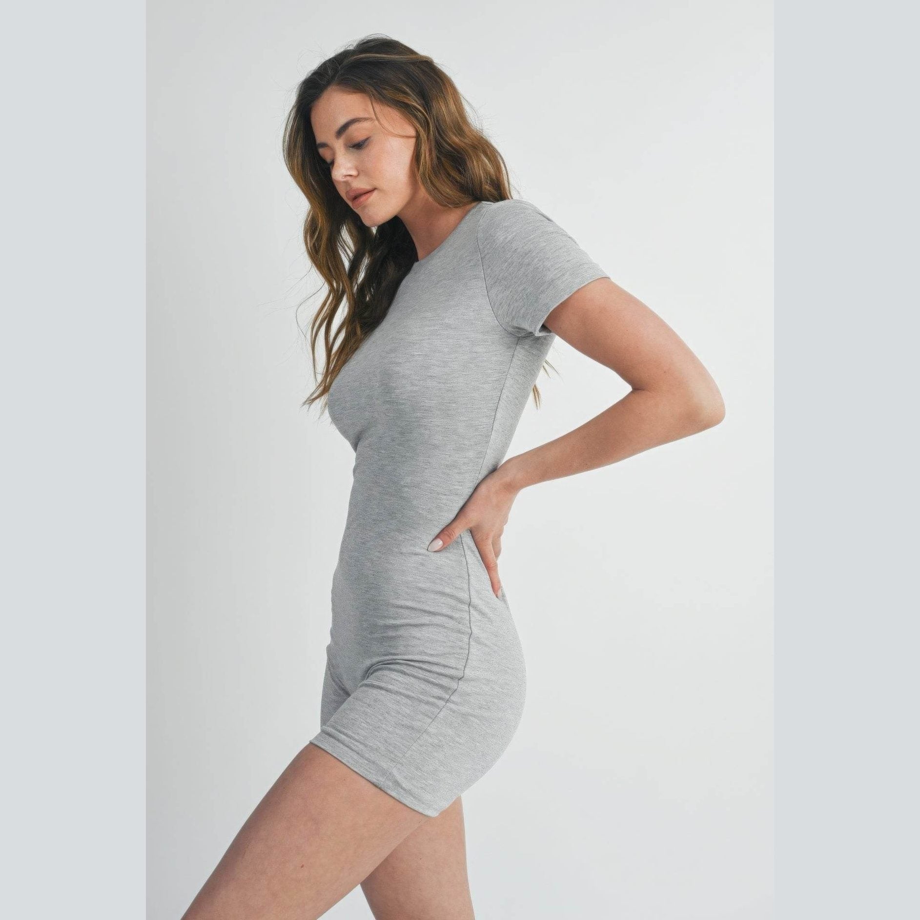 Solid Color Bodycon Jumpsuit - VacationGrabs