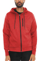 Men's JacketsSolid Heathered Zip Up Jacket - VacationGrabs