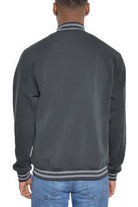 Men's JacketsMens Fleece Snap Button Varsity Jacket - VacationGrabs