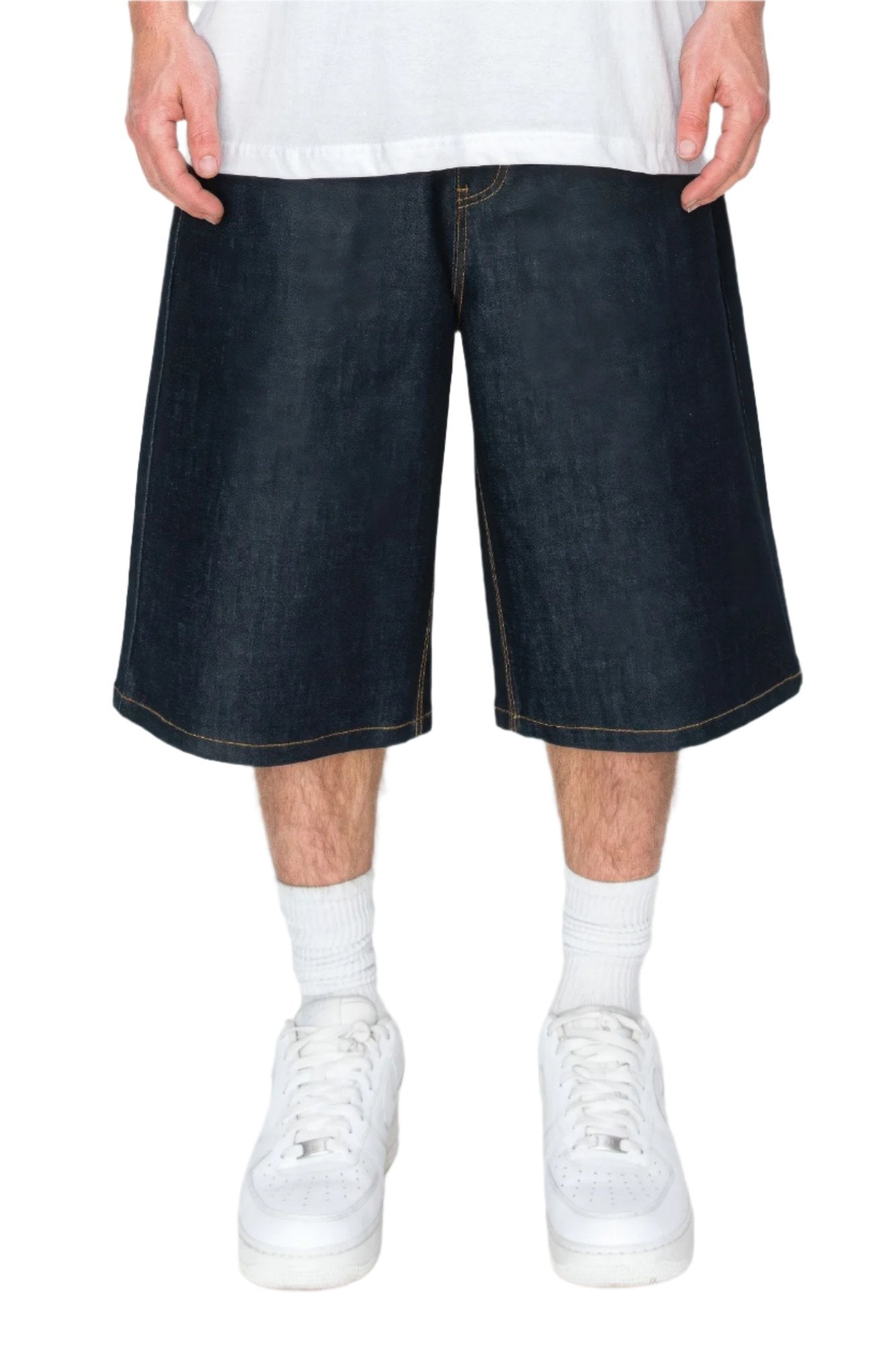 Men's ShortsBaggy Fit Raw Denim Shorts - VacationGrabs