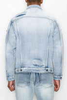 Men's JacketsMen's Diamond Denim Blue Jacket - VacationGrabs