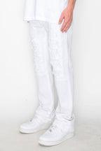 Bootcut Rip & Repair Colored Jeans - VacationGrabs
