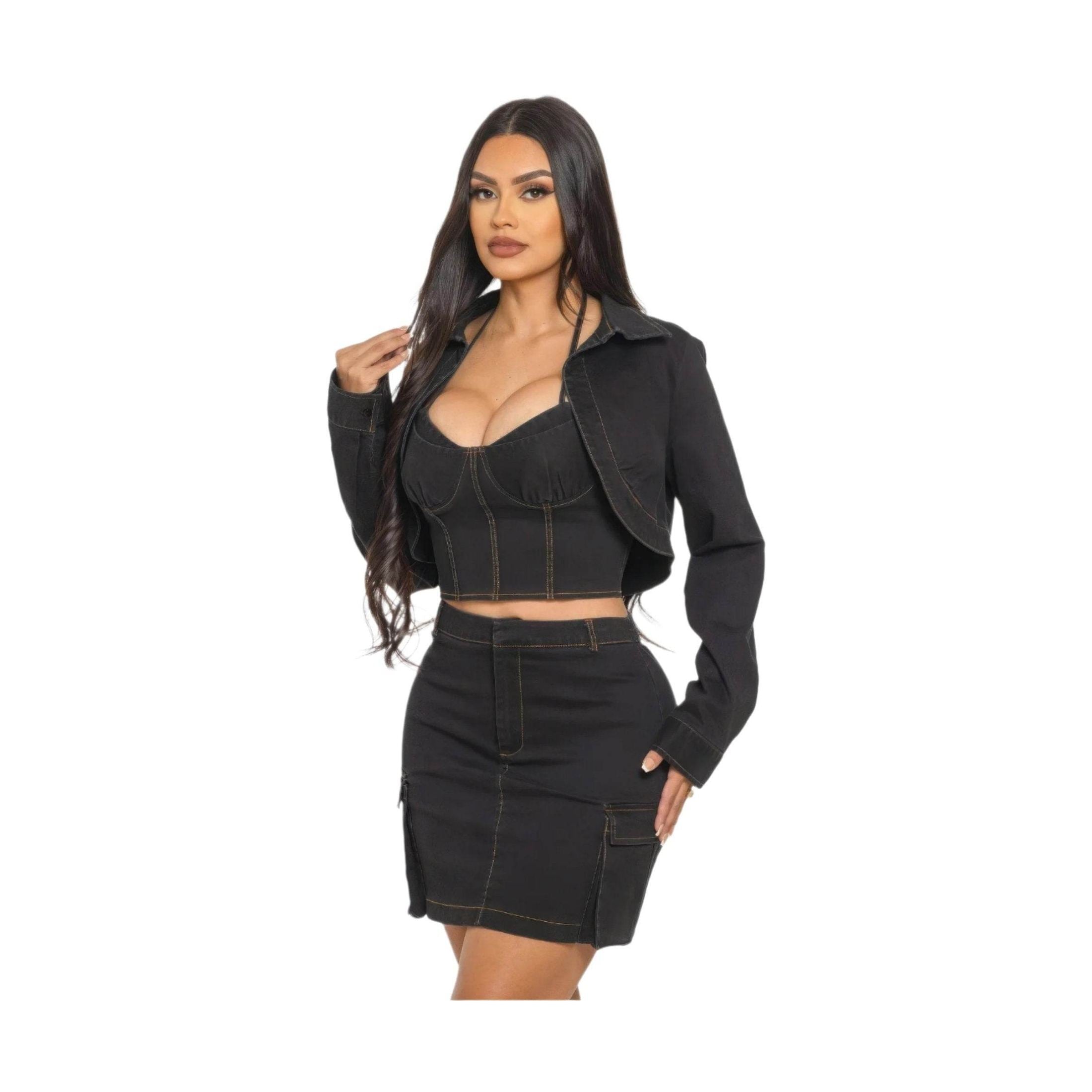 Women's 3PC Outfit Skirt Set - VacationGrabs