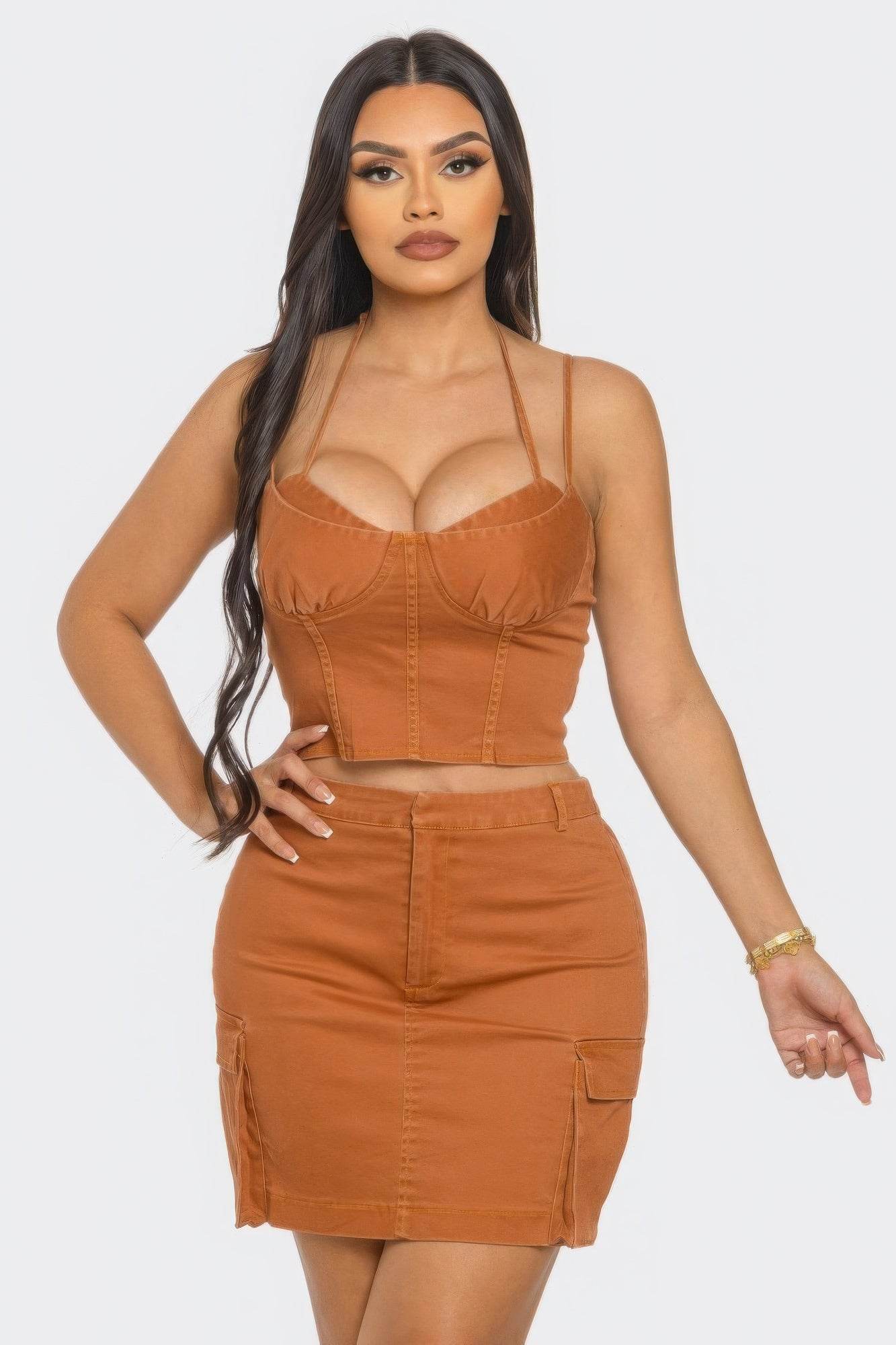 Women's 3PC Outfit Skirt Set - VacationGrabs