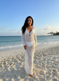 Crochet Maxi Dress With Long Sleeves