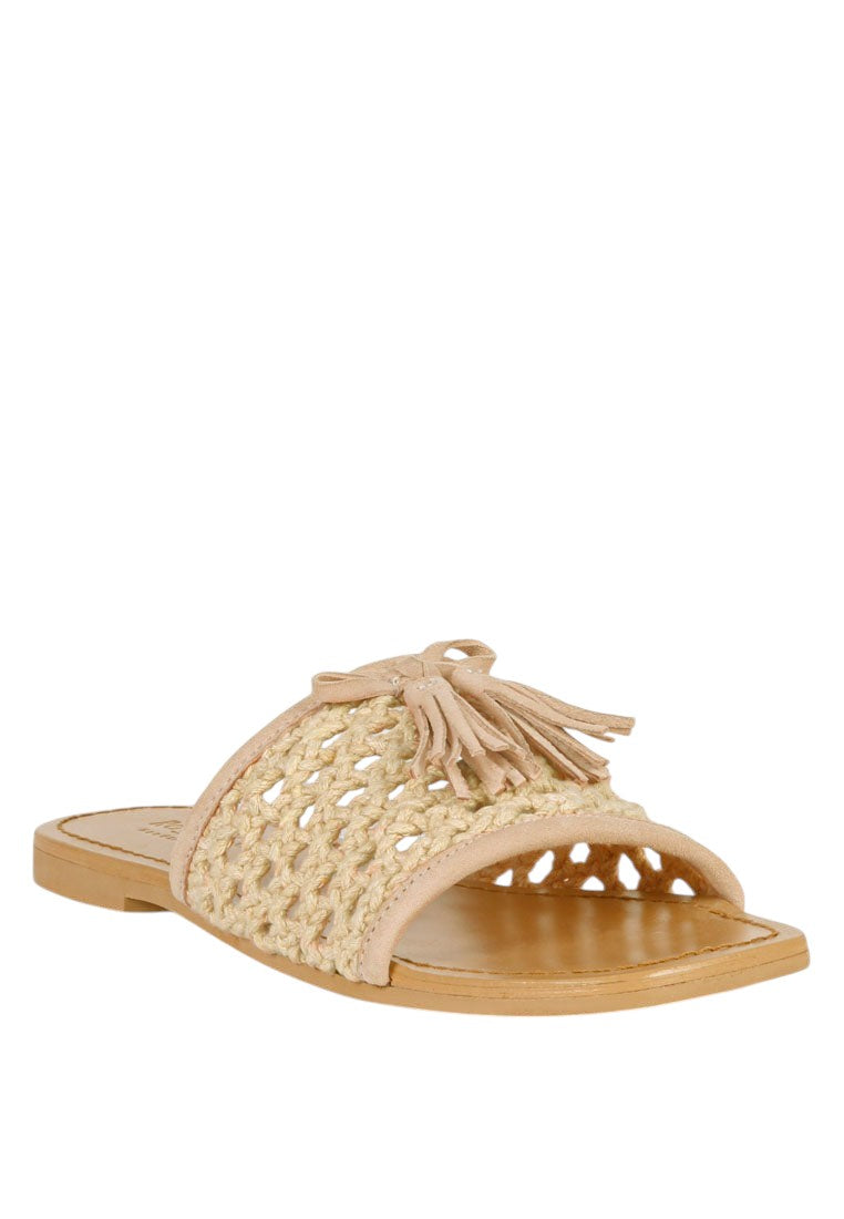 Ballerines Cedar tissées à la main, avec pampilles