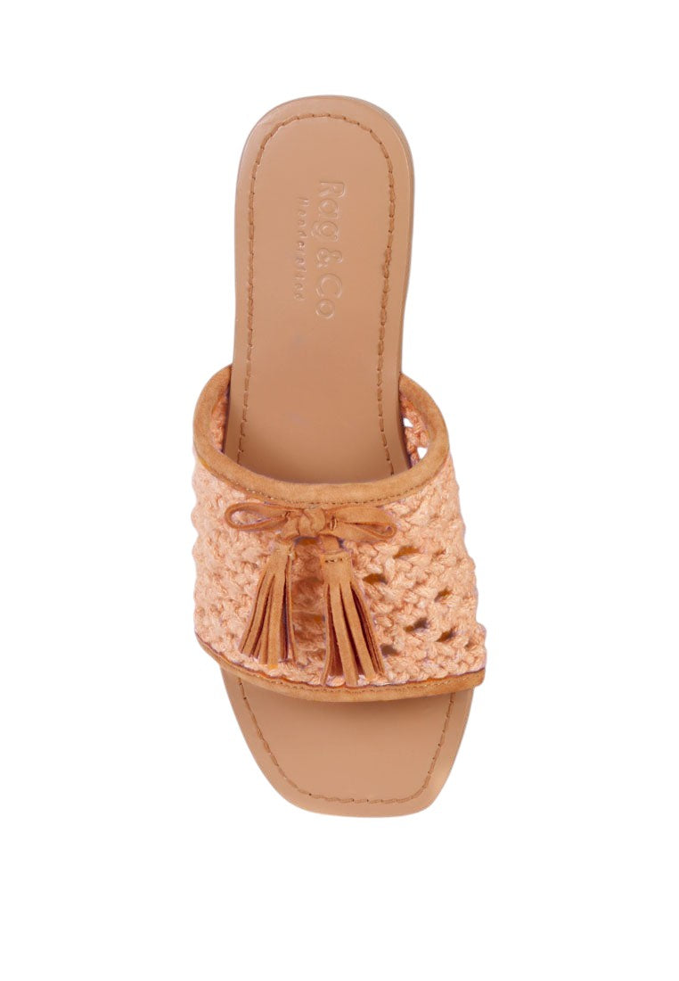 Ballerines Cedar tissées à la main, avec pampilles