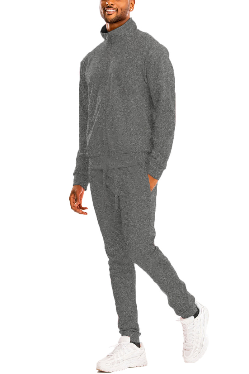 Essential Solid Track Set – Full Zip Jacket & Pants