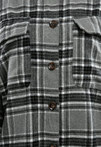 Long Sleeves Oversized Checkered Shacket