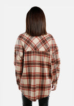Long Sleeves Oversized Checkered Shacket