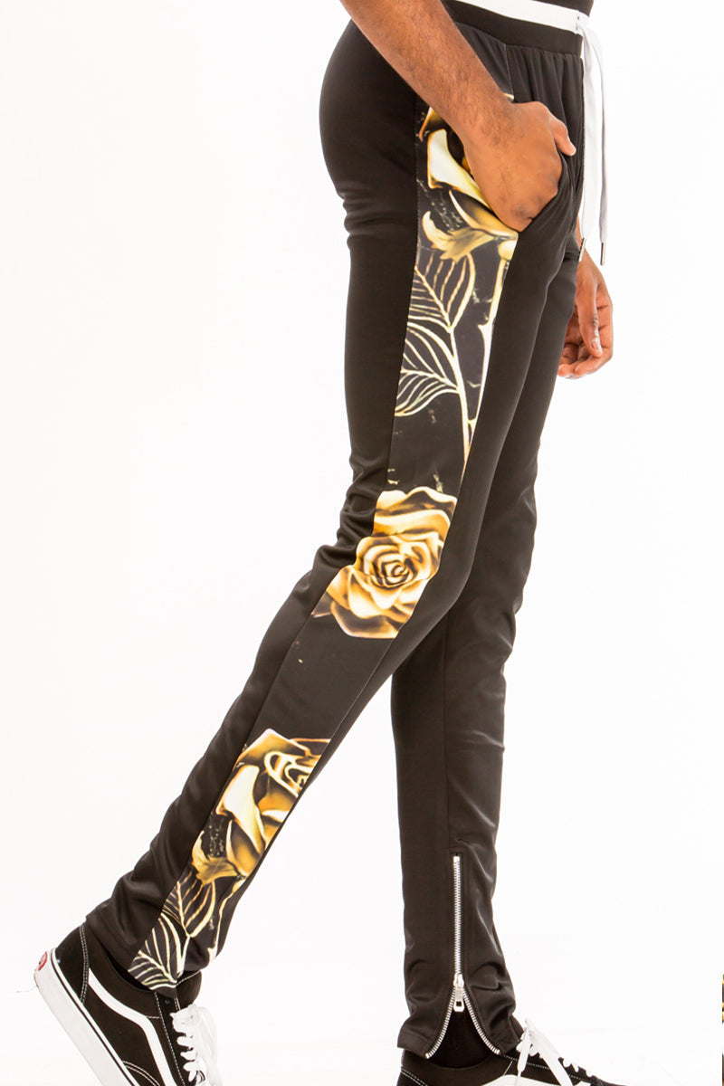 Print Sweat Set – Slim Fit Track Set with Ankle Zip