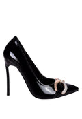 Cocktail Buckle Embellished Stiletto Pump Shoes