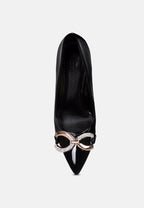 Cocktail Buckle Embellished Stiletto Pump Shoes