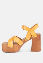 Cristina Cross Strap Embellished Heels