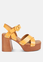 Cristina Cross Strap Embellished Heels
