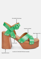Cristina Cross Strap Embellished Heels