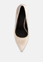 Cyber-Girl Rhinestone Block Heeled Pumps