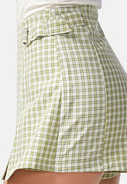 Chequered Skort With Buckles