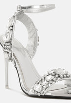 Blingy Diamante Embellished Stiletto Sandals