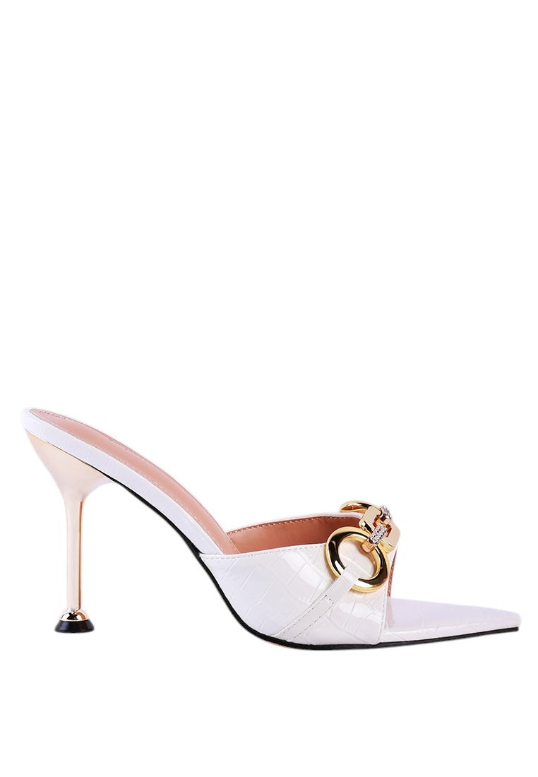 Drippin Hot Croc Patent Faux Leather Sandals