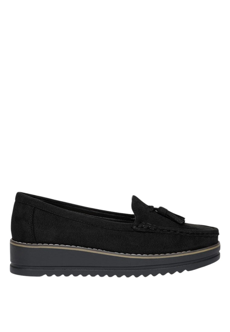 Daiki Platform Lug Sole Tassel Loafers