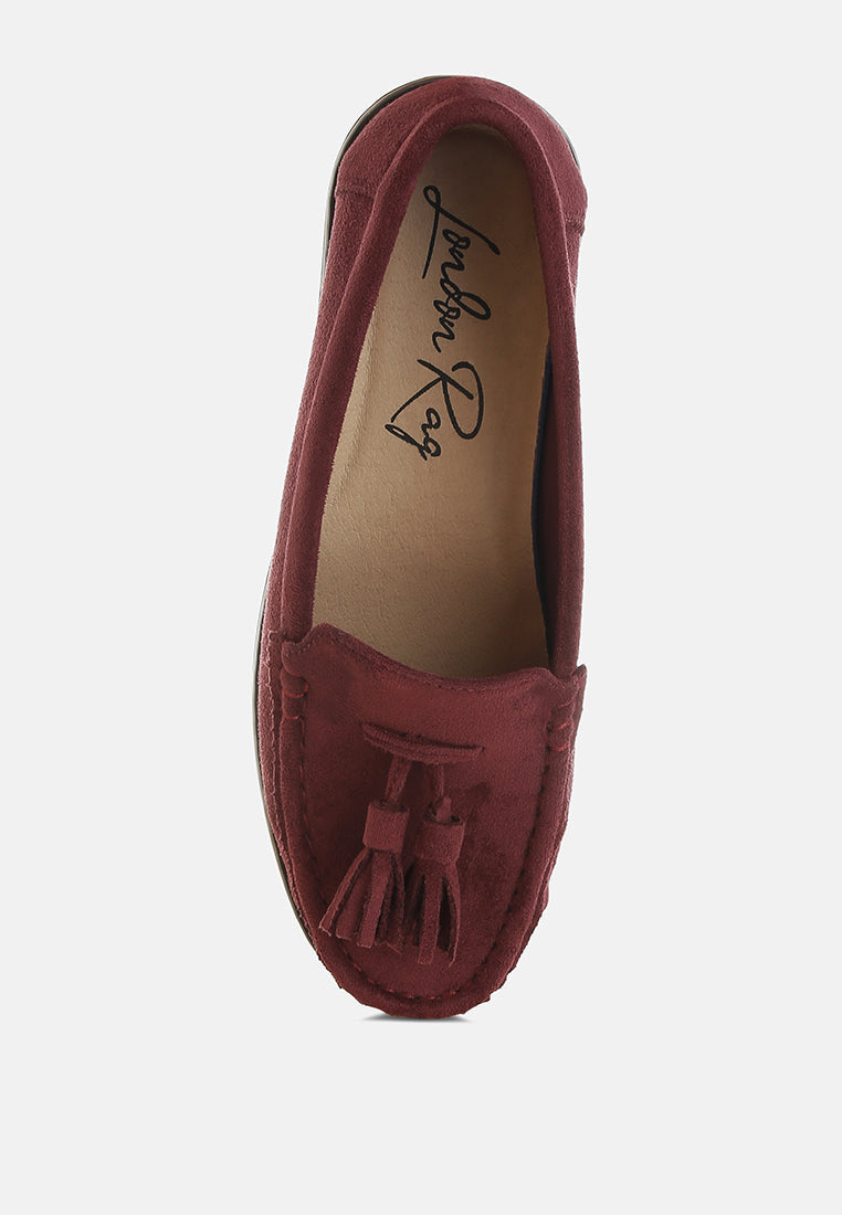 Daiki Platform Lug Sole Tassel Loafers