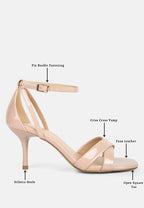 Oraiku Faux Suede Cross Strap Heels