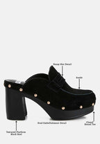 Riley Genuine Suede Platform Clogs