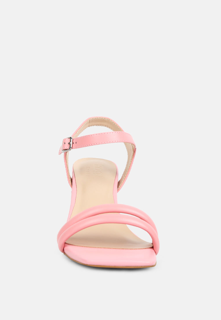 Edyta Ankle Strap Block Heel Sandals