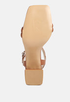 Edyta Ankle Strap Block Heel Sandals