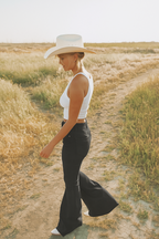 Bell Bottom Jean in Black