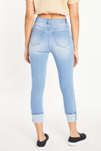 High Rise Destructed Skinny Jeans
