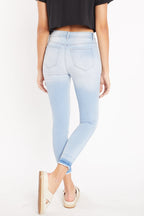 High Rise Destructed Skinny Jeans