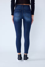 Double Waist High Rise Ankle Skinny Jeans