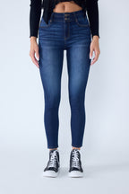 Double Waist High Rise Ankle Skinny Jeans
