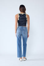 High Rise Straight Jeans