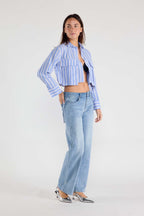 Lace up Side Relaxed Straight Jeans