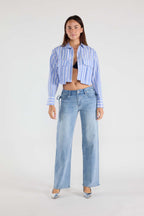 Lace up Side Relaxed Straight Jeans
