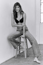 Low Rise Flared Wide Leg Jeans