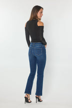 High Rise Slim Bootcut Jeans