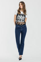 High Rise Baby Bootcut Jeans