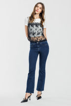 High Rise Baby Bootcut Jeans