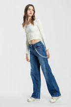 High Rise Wide Leg Jeans