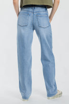 Mid Waist Loose Straight Jeans