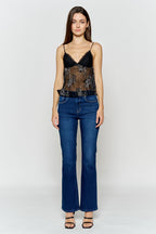 High Rise Slim Bootcut Jeans